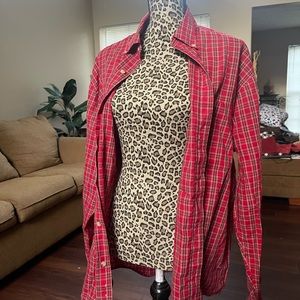 Red Munsingwear Plaid Flannel